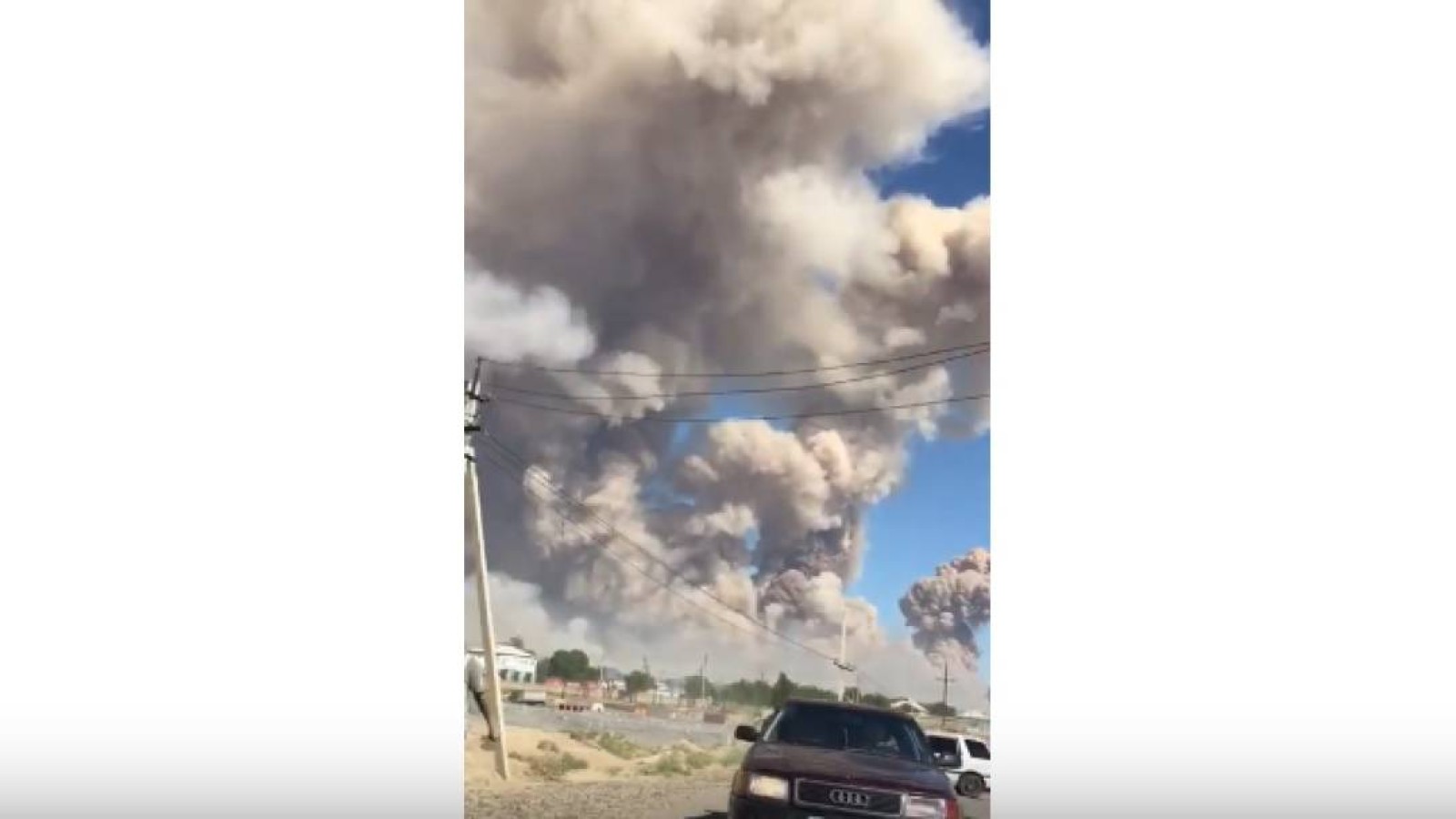Арыстағы жарылыс: Жұрт қаладан қашып жатыр (видео).