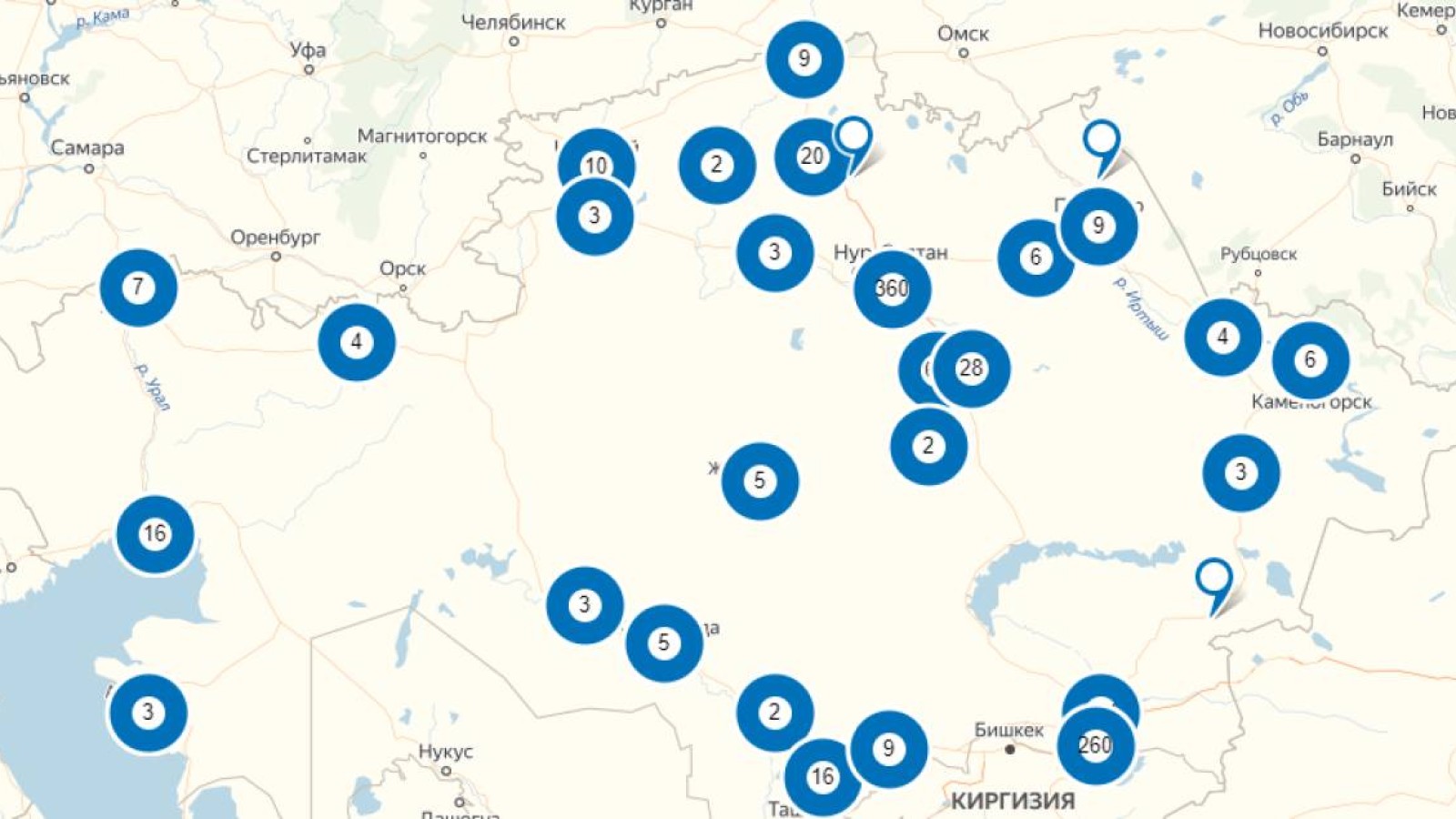 Қазақстанда коронавирус қауіпті аймақтар картасы жасалды.