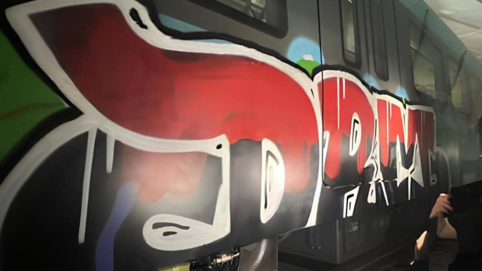 Астанада белгісіз біреулер LRT вагондарын бояп кеткен.