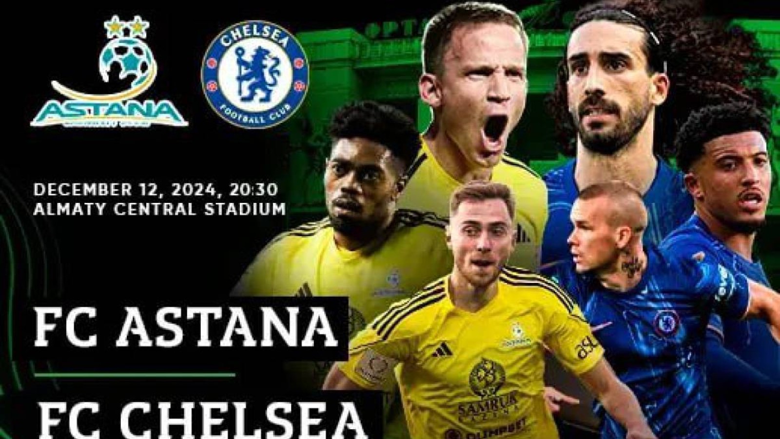 Алматыда 12 желтоқсанда «Астана» – «Челси» матчының өтуіне байланысты қозғалыс шектеледі.