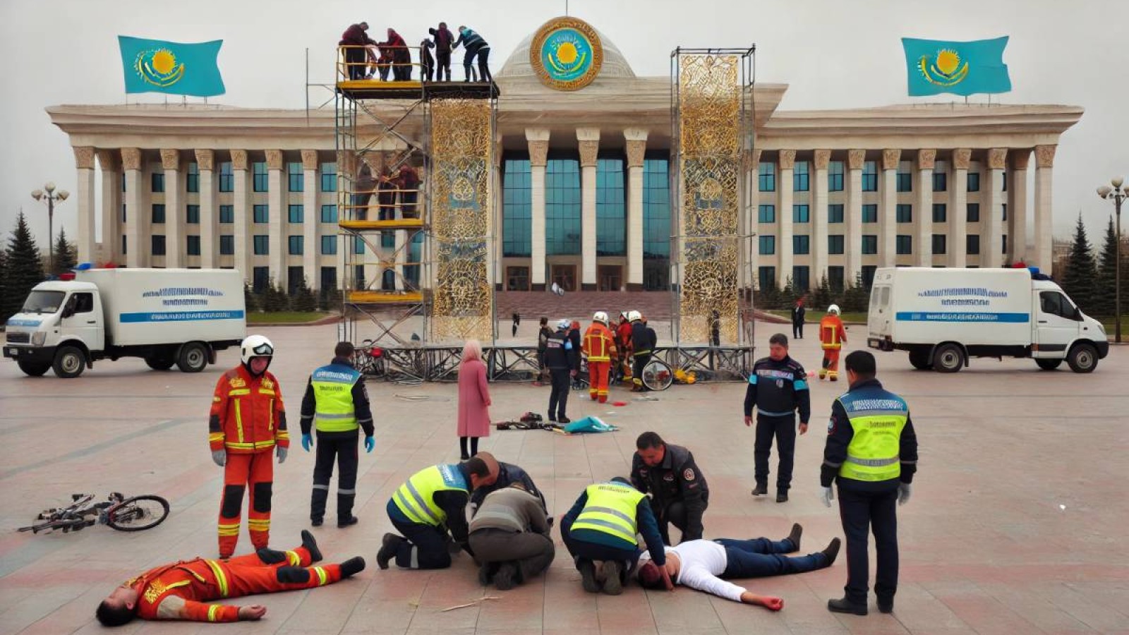 Жезқазғанда Наурыз мерекесіне дайындық кезінде жұмысшы сахнадан құлап, ауруханада қайтыс болды.