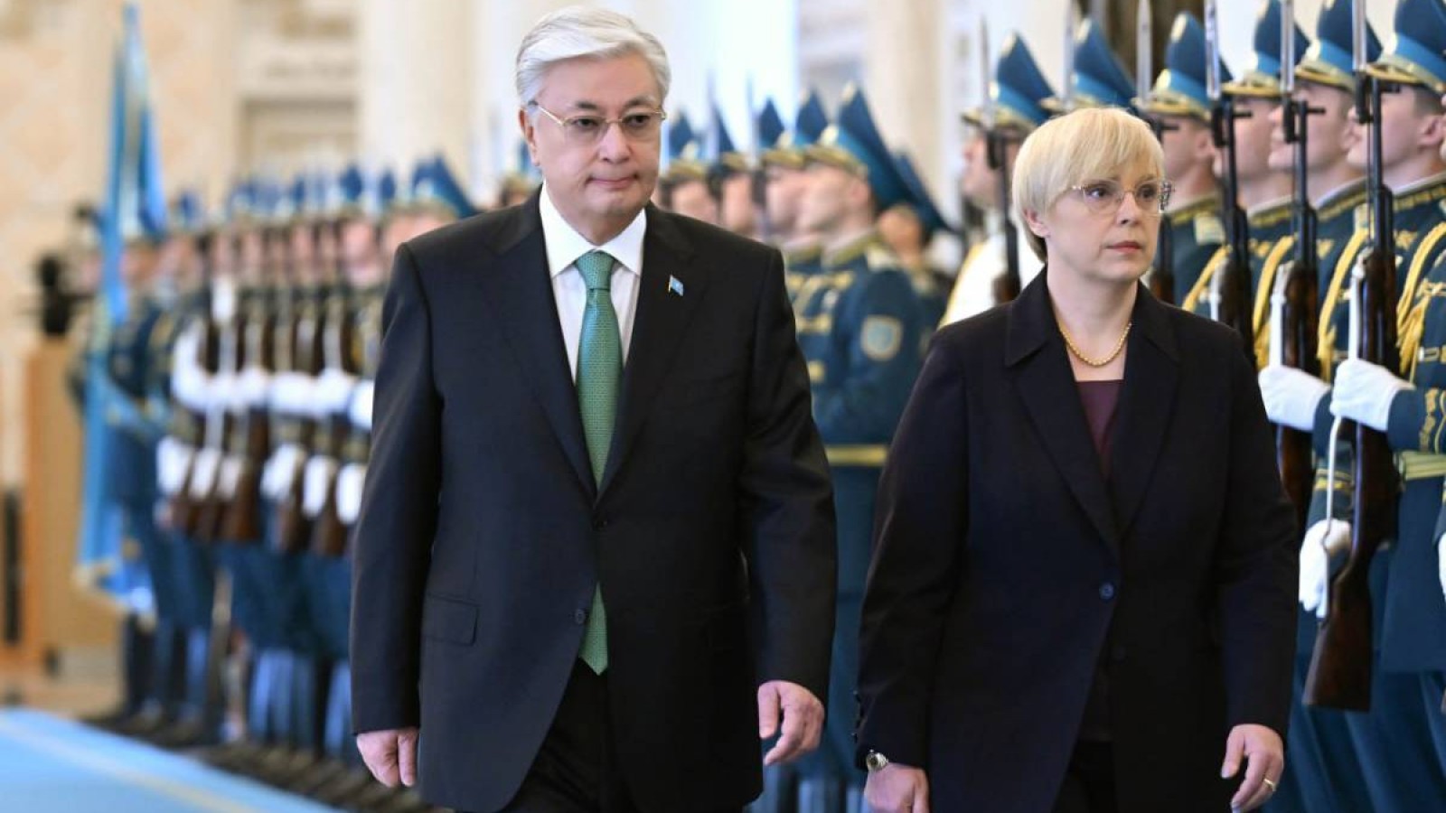 Словения Президенті Наташа Пирц-Мусарды Ақордада ресми қарсы алды.