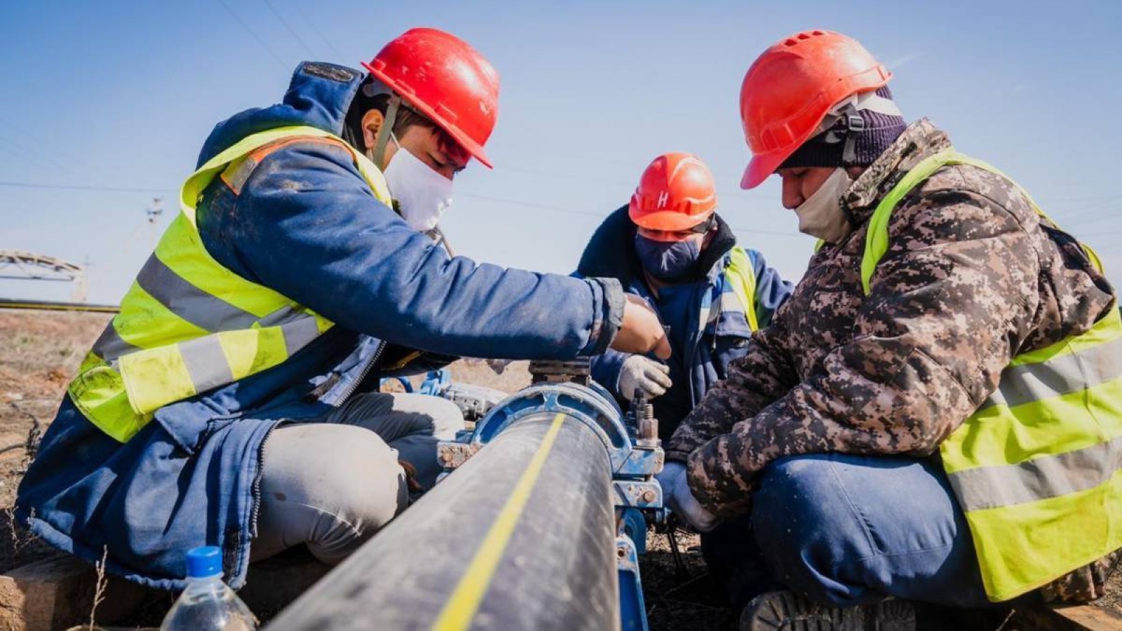 Астанада газ қосылып жатыр.