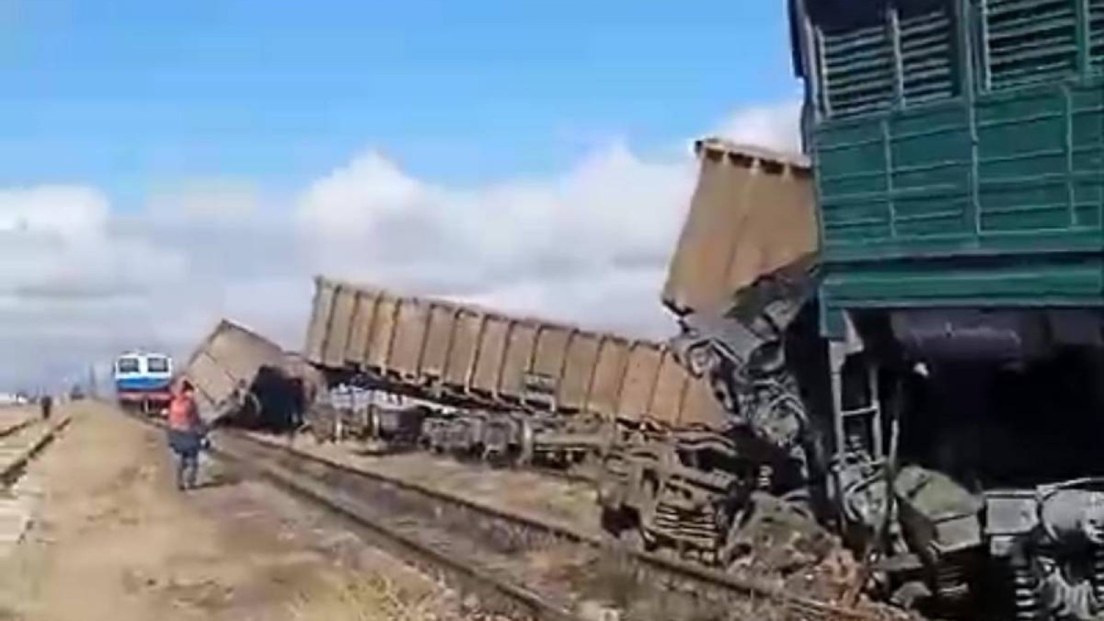 Ұлытау облысында пойыздар соқтығысты.