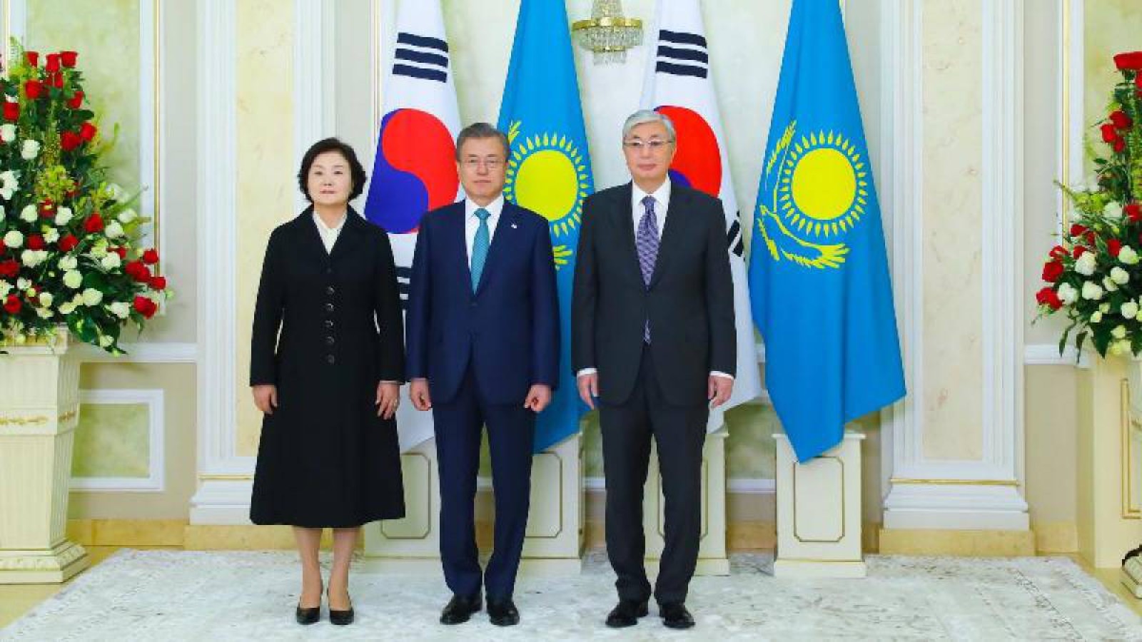 Қасым-Жомарт Тоқаев Ақордада Корея президентін қарсы алды.