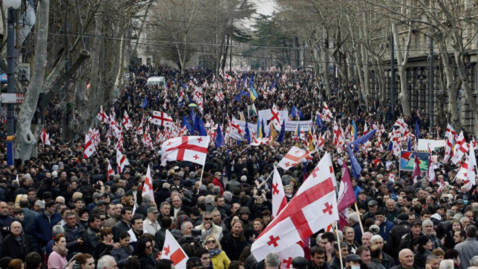 Грузияда мыңдаған адам митингіге шықты.