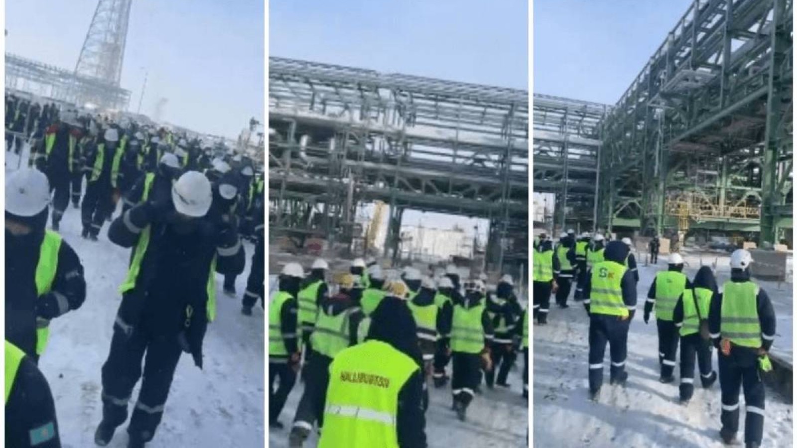 Теңіз кен орнында жұмысшылар наразылыққа шықты.