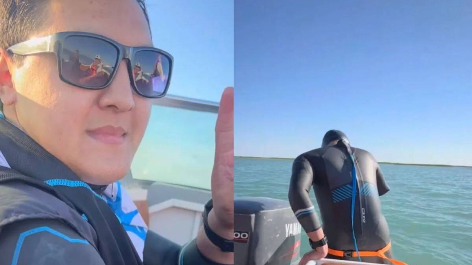 Бір қол, бір аяғы жоқ Ақназар Балқашты 13 сағатта жүзіп өтті (ВИДЕО)