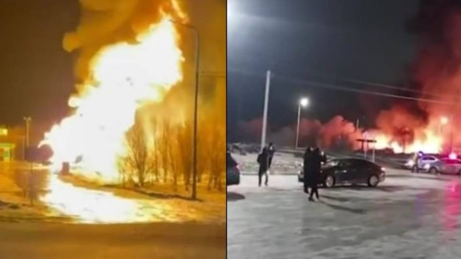 ️Ақтөбедегі автогаз құю бекетінде жарылыс болды