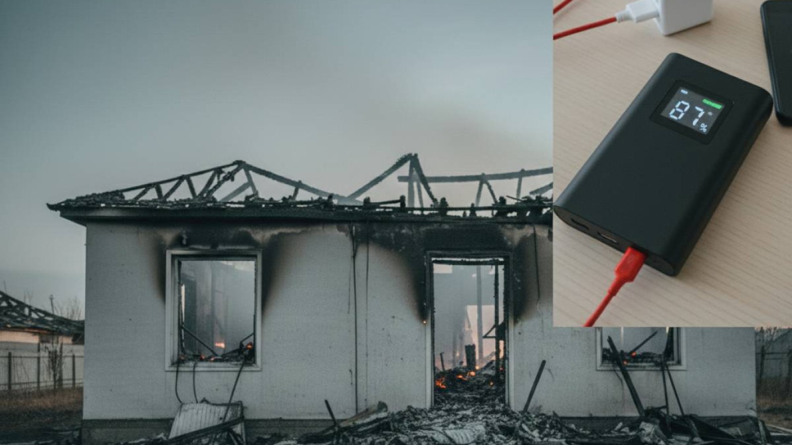 Ақтөбеде жарылған пауэрбанк бір отбасын баспанасыз қалдырды