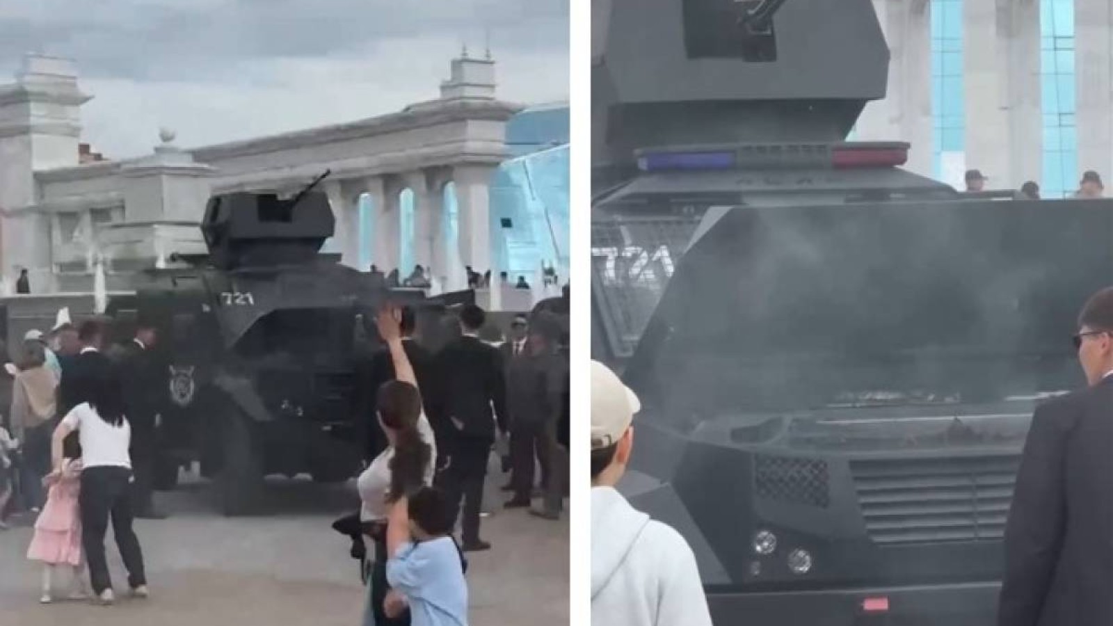 Астанада мерекелік шара кезінде әскери техникадан ақау шықты