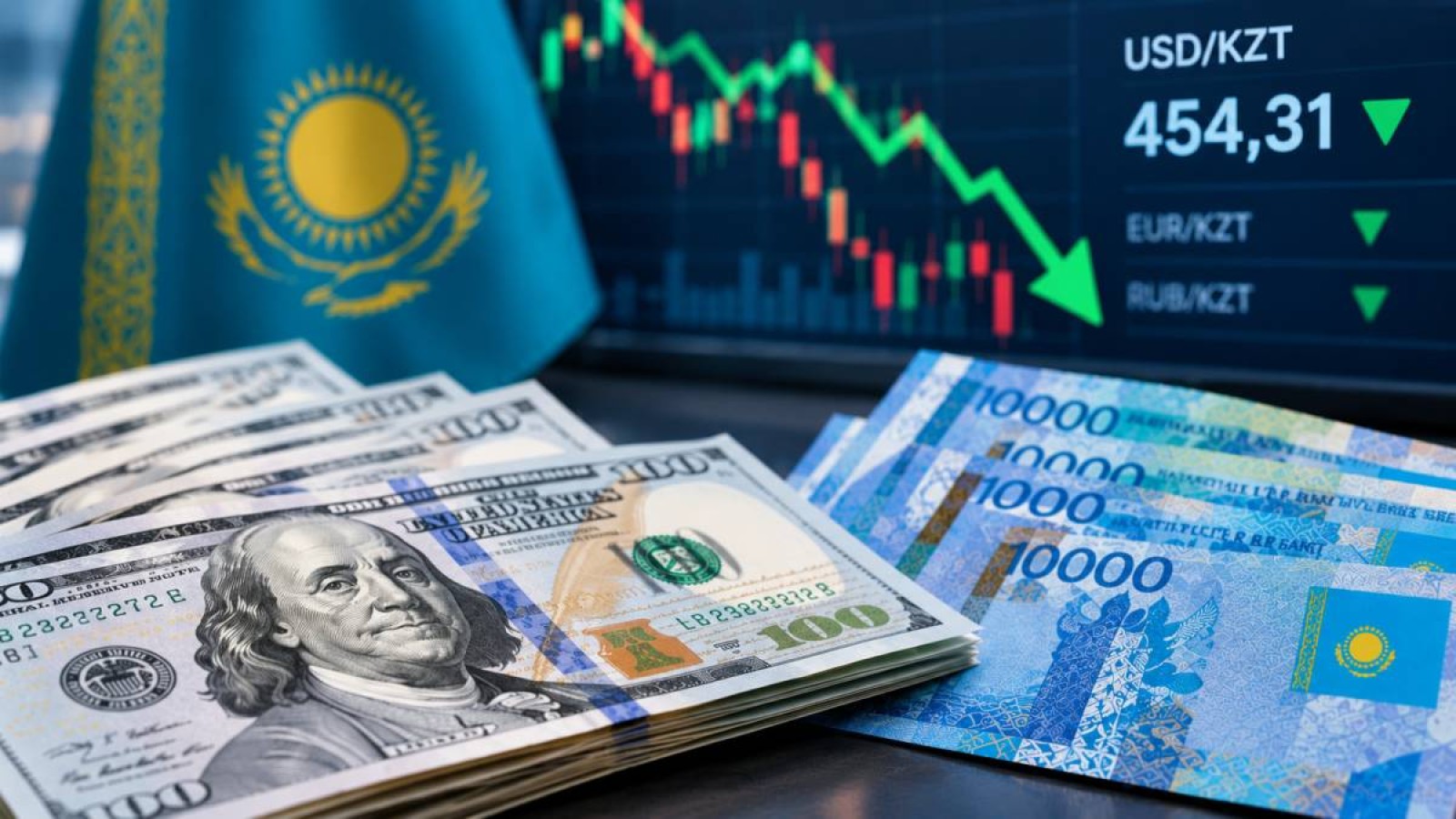 Доллар бағамы биржада 2 теңгеге төмендеді
