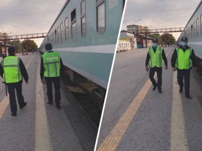 Ақтөбеде ер адам ішімдік ішкен күйі тепловоздың төбесіне мініп кеткен.