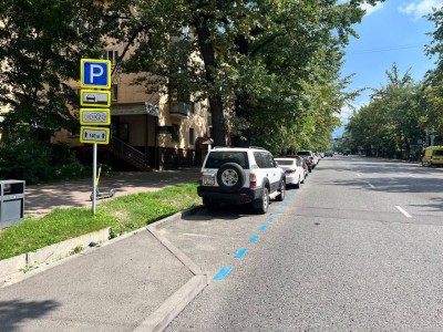 Алматы жолдарындағы көк таңба нені білдіреді.