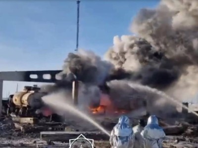 Жезқазғанда мұнай базада жарылыс болып, 4 адам жарақат алды.