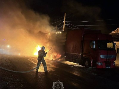 Қызылорда облысында жүк автокөлігі өртенді.