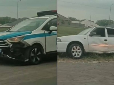 Шымкентте полиция көлігінің қатысуымен жол апаты болды.