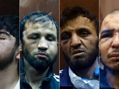 «Крокус Сити Холлда» теракт жасады деп күдіктелген төрт адам сот залына жеткізілді.