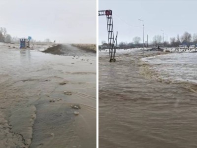ШҚО-да еріген қар суы бірнеше ауылдың жолын басып қалды.