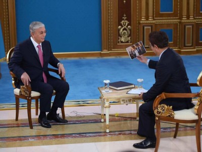 Қасым-Жомарт Тоқаев Қытай телеарнасына сұхбат берді.