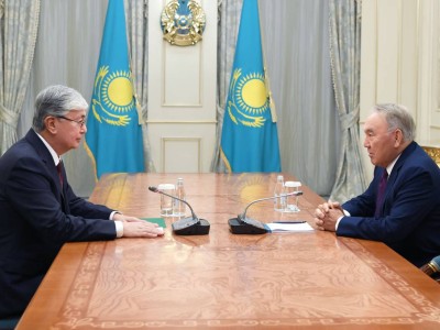Назарбаев Тоқаевты қабылдады.