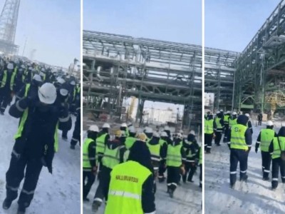 Теңіз кен орнында жұмысшылар наразылыққа шықты.
