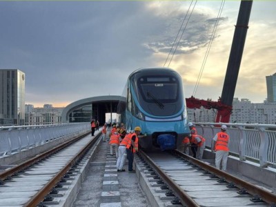 Астанада LRT рельстерін төсеу жұмыстары аяқталды