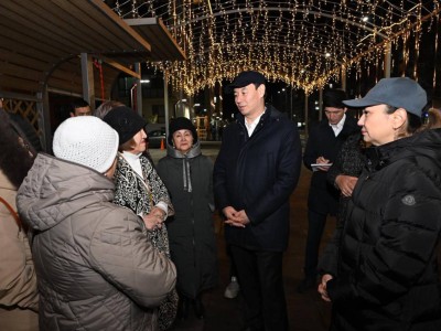 Әкім тұрғын үй кешендердегі сәулеттік жарықтандыру жобаларымен танысты