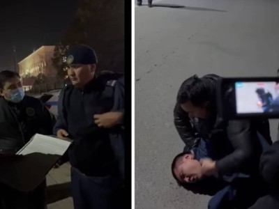 Парамен ұсталған полицей қашпақ болғанда әріптестері оны арқанмен байлап тастады