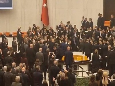 Түркия парламентінде жаңа министрлердің ант беру рәсімі кезінде төбелес болды