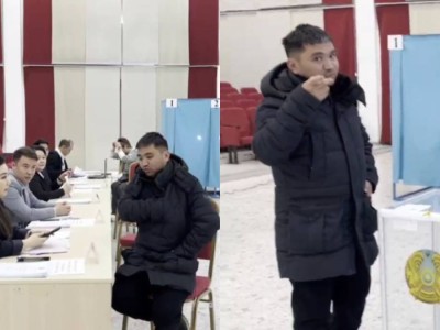 "Өтірік қағаз беріңізші": Алматыдағы дауыс беру учаскесінде түсініксіз жайт болды (ВИДЕО)