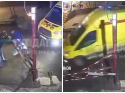 Шақыртуға келген жедел жәрдем үйдің ауласына кіре алмай, шлагбаумды сындырған (ВИДЕО)