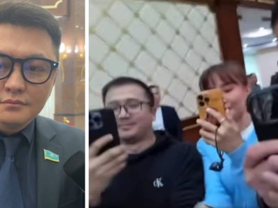 Депутат Дәулет Мұқаев Мәжіліске «тыңшы» көзілдірігін тағып келді: Журналистер наразылық білдіруде