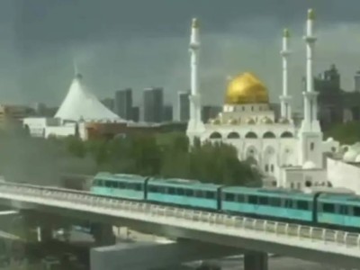 Астанада LRT рельсінен өрт шықты (ВИДЕО)