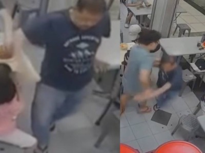 Әкесі қызының басынан сипаған қарияны итеріп құлатты (ВИДЕО)