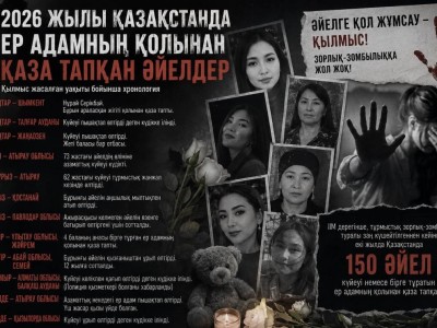 Биыл күйеуінің, сүйіктісінің қолынан қаза тапқан әйелдер саны қанша?
