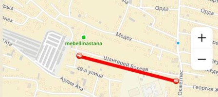 Астанада Ш.Бөкеев көшесі жөндеу жұмысына байланысты ішінара жабылады.