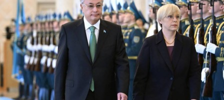 Словения Президенті Наташа Пирц-Мусарды Ақордада ресми қарсы алды.