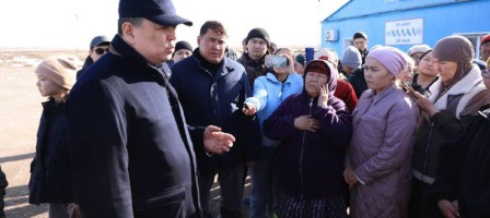 Қанат Бозымбаев Қарағанды облысындағы су тасқыны жағдайын тексерді.