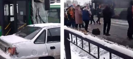 Алматыда үш автобус пен жеңіл көліктің соқтығысуы бойынша тергеу басталды.