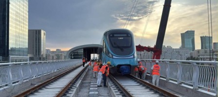 Астанада LRT рельстерін төсеу жұмыстары аяқталды