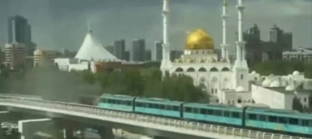 Астанада LRT рельсінен өрт шықты (ВИДЕО)
