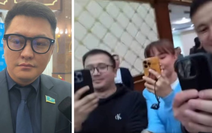 Депутат Дәулет Мұқаев Мәжіліске «тыңшы» көзілдірігін тағып келді: Журналистер наразылық білдіруде