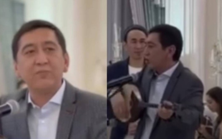 Депутат Ринат Зайытов тойда келіннің бетін ашып жүр (ВИДЕО)