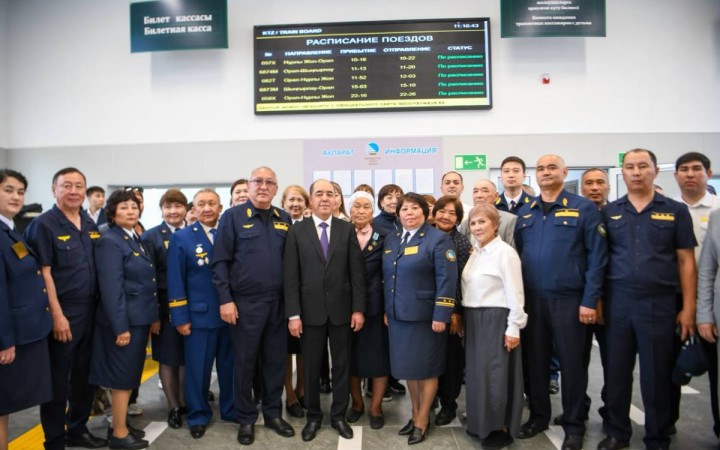 Ақсай қаласында жаңғыртылған теміржол вокзалы пайдалануға берілді