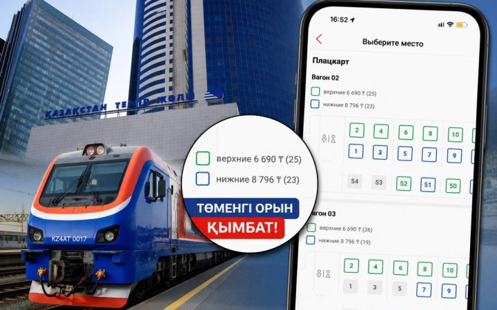 Енді төменгі орынға отырғыңыз келсе артық ақша төлейсіз! Пойыз билеттеріндегі жаңа өзгеріс жұрттың ашуын туғызды