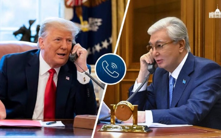 Тоқаев Трамппен телефон арқылы сөйлесіп, Қазақстанға шақырды