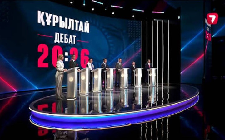 Жетінші арнада жеті саяси партияның қатысуымен сайлауалды дебат басталды