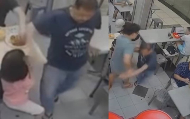 Әкесі қызының басынан сипаған қарияны итеріп құлатты (ВИДЕО)