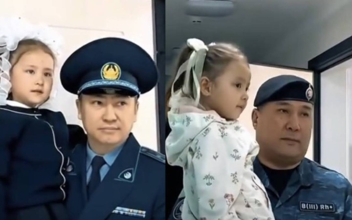 Астаналық полицейлер марқұм әріптесінің қызын мектепке алып барды